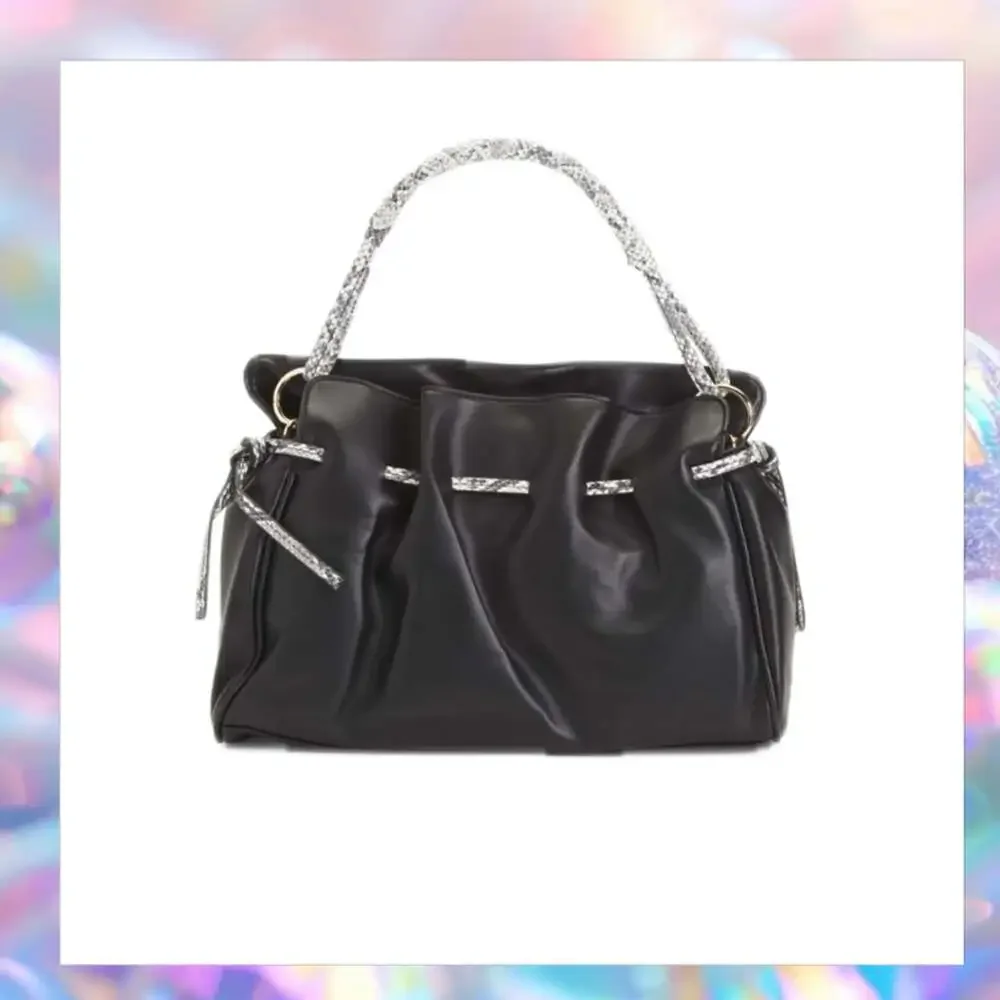 Badgley Mischka Black Snake Handbag NWT - Picture 2 of 4